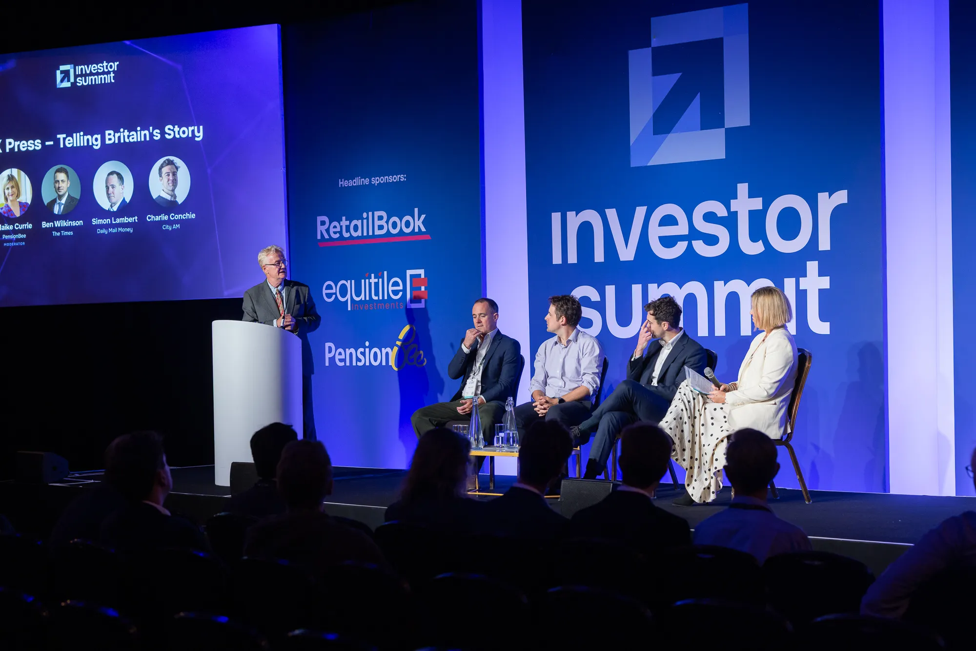 The UK Press panel on the Investor Summit main stage
