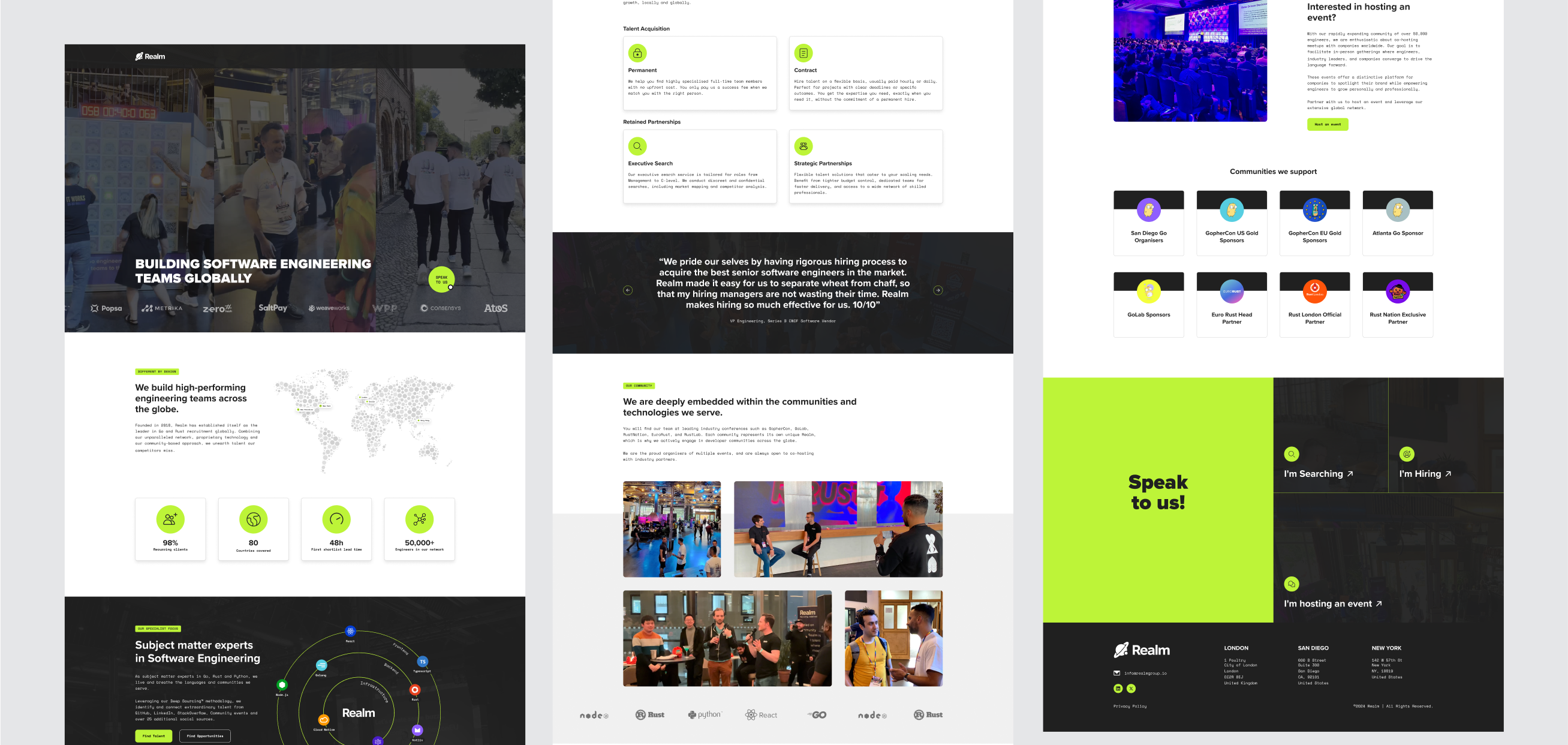 Realm full website design