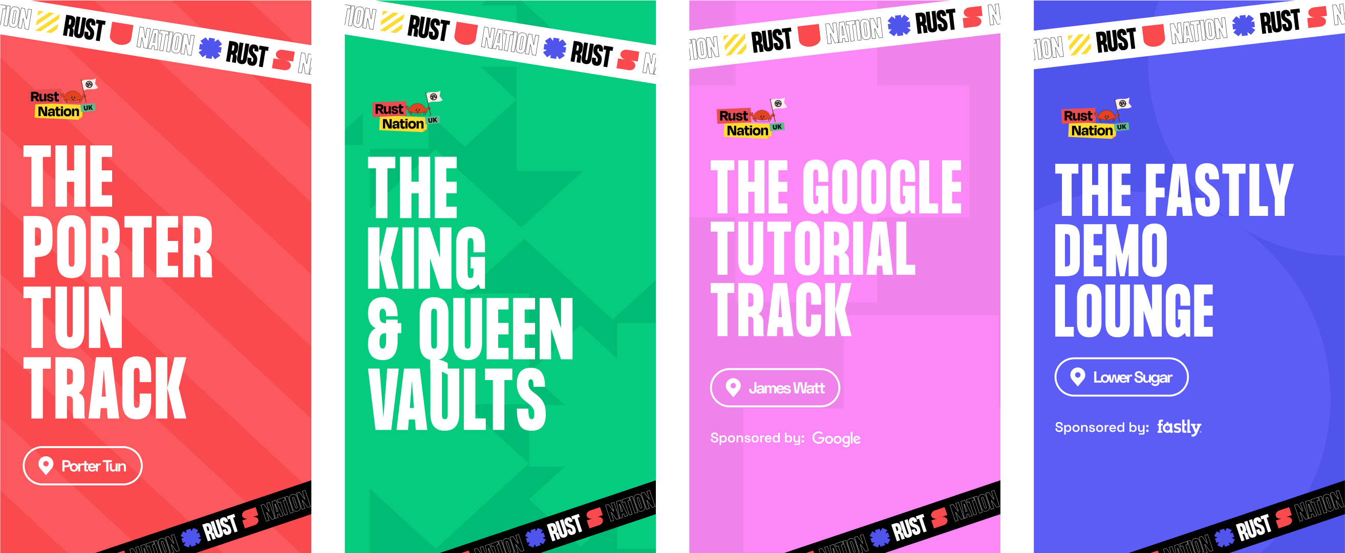 Rust Nation UK event posters