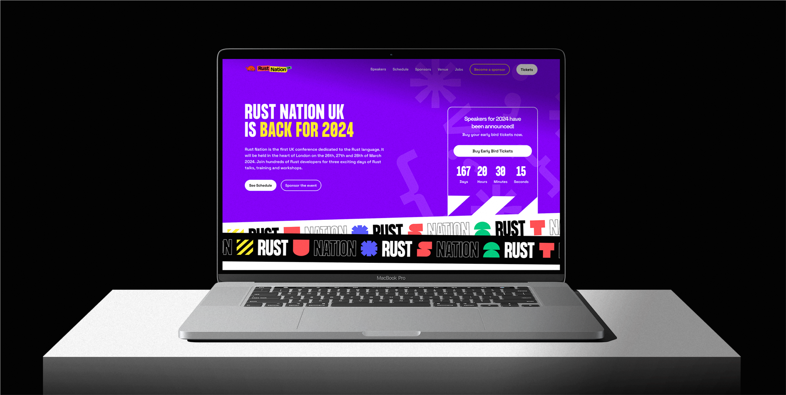 Rust Nation UK website mockup